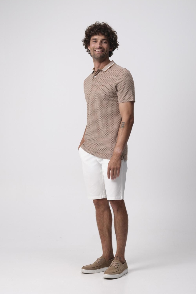 STANSON AOP POLO KM 096117 8502 Coca mocha brown